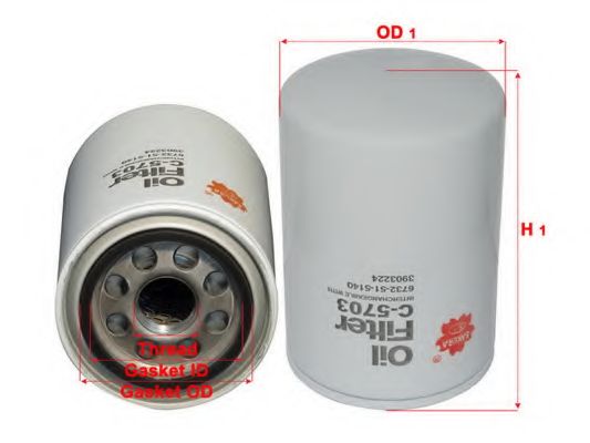 Масляный фильтр SAKURA  Automotive C-5703