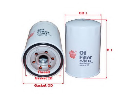 Масляный фильтр SAKURA  Automotive C-5812