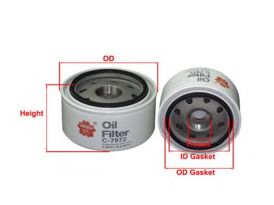 Масляный фильтр SAKURA  Automotive C-7972