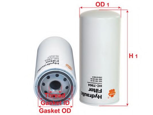 Фильтр, Гидравлическая система привода рабочего оборудования SAKURA  Automotive HC-7964