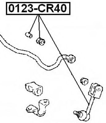 Тяга / стойка, стабилизатор ASVA 0123-CR40