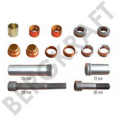 Ремкомплект, тормозной суппорт BERGKRAFT BK1612001AS