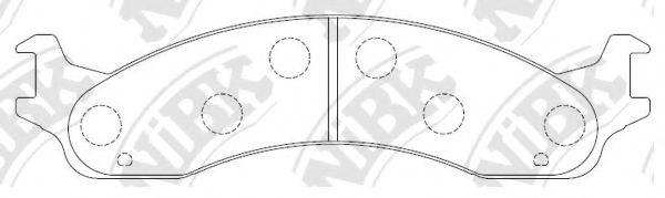Комплект тормозных колодок, дисковый тормоз NiBK PN0063