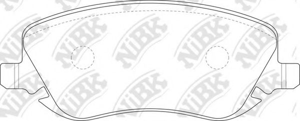 Комплект тормозных колодок, дисковый тормоз NiBK PN0323
