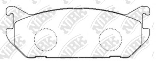 Комплект тормозных колодок, дисковый тормоз NiBK PN9182