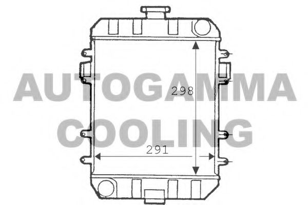 Радиатор, охлаждение двигателя AUTOGAMMA 100680