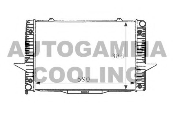 Радиатор, охлаждение двигателя AUTOGAMMA 101280