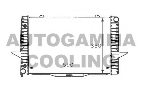 Радиатор, охлаждение двигателя AUTOGAMMA 101282