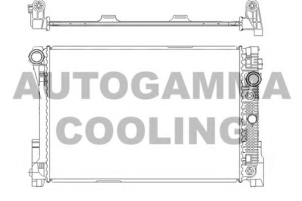 Радиатор, охлаждение двигателя AUTOGAMMA 105172