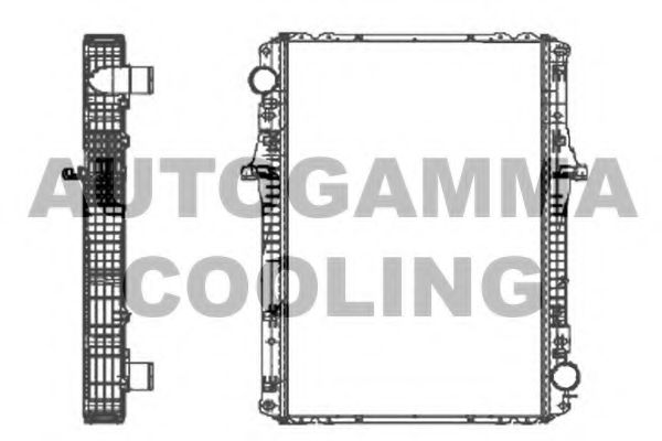 Радиатор, охлаждение двигателя AUTOGAMMA 105490