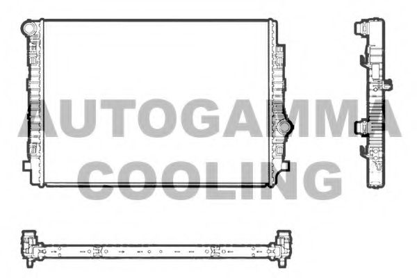 Радиатор, охлаждение двигателя AUTOGAMMA 107465