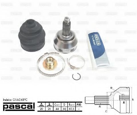 Шарнирный комплект, приводной вал PASCAL G1A048PC