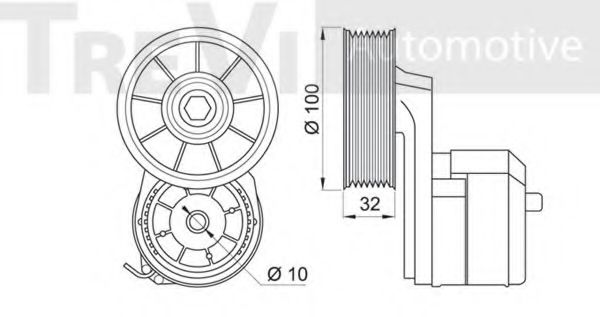 Натяжная планка, поликлиновой ремень TREVI AUTOMOTIVE T2047