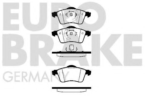 Комплект тормозных колодок, дисковый тормоз EUROBRAKE 5502224736
