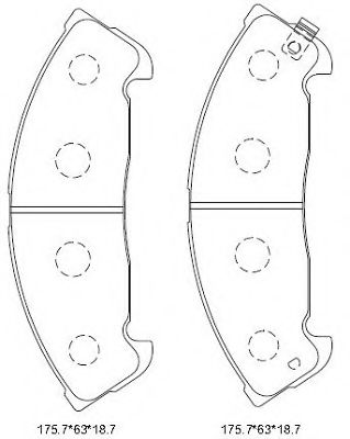 Комплект тормозных колодок, дисковый тормоз ASIMCO KD4400