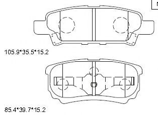 Комплект тормозных колодок, дисковый тормоз ASIMCO KD4730