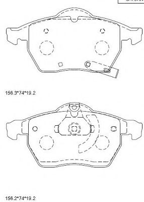 Комплект тормозных колодок, дисковый тормоз ASIMCO KD6333