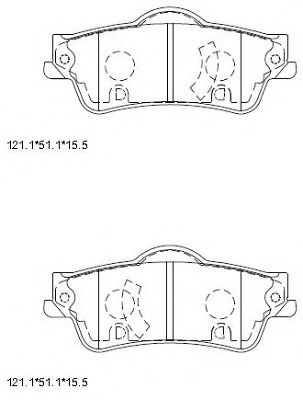 Комплект тормозных колодок, дисковый тормоз ASIMCO KD6780
