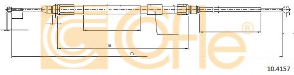 Трос, стояночная тормозная система COFLE 10.4157