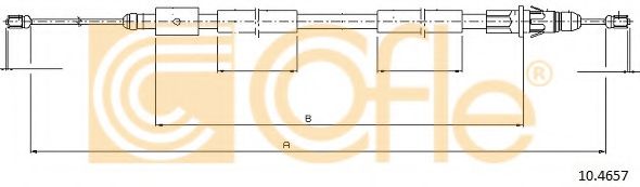 Трос, стояночная тормозная система COFLE 10.4657