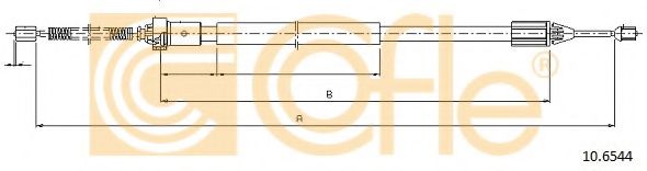 Трос, стояночная тормозная система COFLE 10.6544