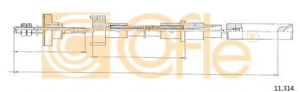 Трос, управление сцеплением COFLE 11.314