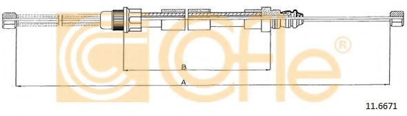 Трос, стояночная тормозная система COFLE 11.6671