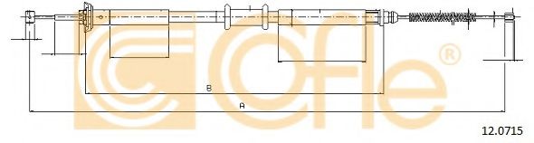 Трос, стояночная тормозная система COFLE 12.0715