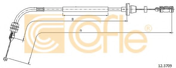 Трос, стояночная тормозная система COFLE 12.3709