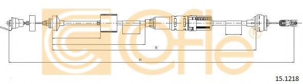 Трос, управление сцеплением COFLE 15.1218