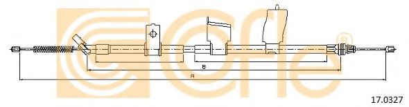 Трос, стояночная тормозная система COFLE 17.0327