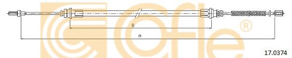 Трос, стояночная тормозная система COFLE 17.0374