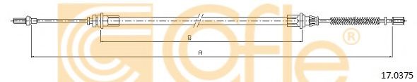 Трос, стояночная тормозная система COFLE 17.0375