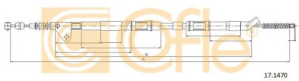 Трос, стояночная тормозная система COFLE 17.1470