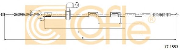 Трос, стояночная тормозная система COFLE 17.1553