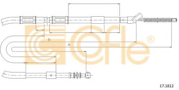 Трос, стояночная тормозная система COFLE 171812