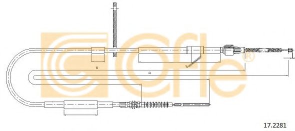 Трос, стояночная тормозная система COFLE 17.2281