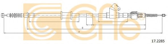 Трос, стояночная тормозная система COFLE 17.2285
