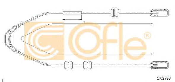 Трос, стояночная тормозная система COFLE 17.2730
