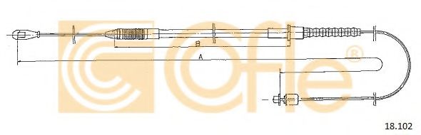 Трос, управление сцеплением COFLE 18102