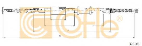 Трос, стояночная тормозная система COFLE 461.10