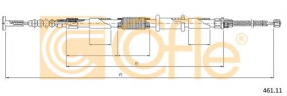 Трос, стояночная тормозная система COFLE 461.11