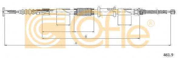Трос, стояночная тормозная система COFLE 461.9