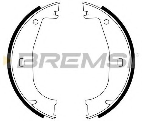 Комплект тормозных колодок, стояночная тормозная система BREMSI GF0078