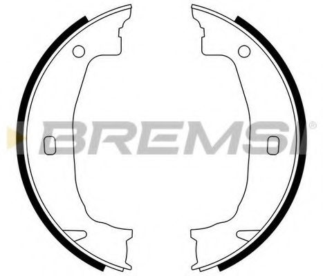 Комплект тормозных колодок, стояночная тормозная система BREMSI GF0079