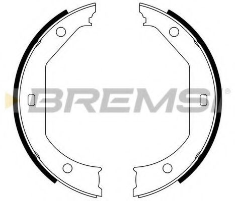 Комплект тормозных колодок, стояночная тормозная система BREMSI GF0080