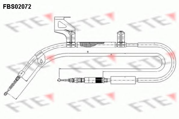 Трос, стояночная тормозная система FTE FBS02072