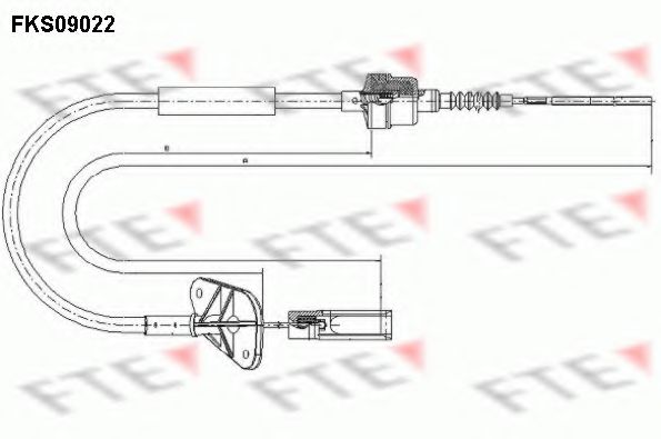 Трос, управление сцеплением FTE FKS09022