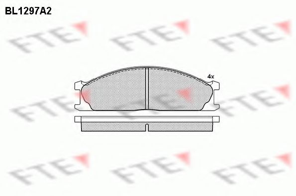 Комплект тормозных колодок, дисковый тормоз FTE BL1297A2