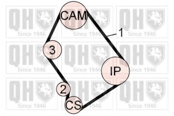 Комплект ремня ГРМ QUINTON HAZELL QBK602